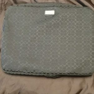 Coach laptop case with dust bag